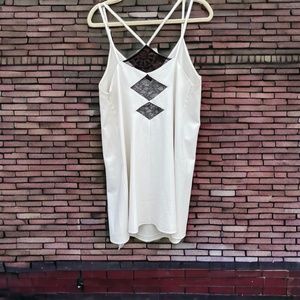Alice + Olivia Dress, Bone White & Black, Size Large